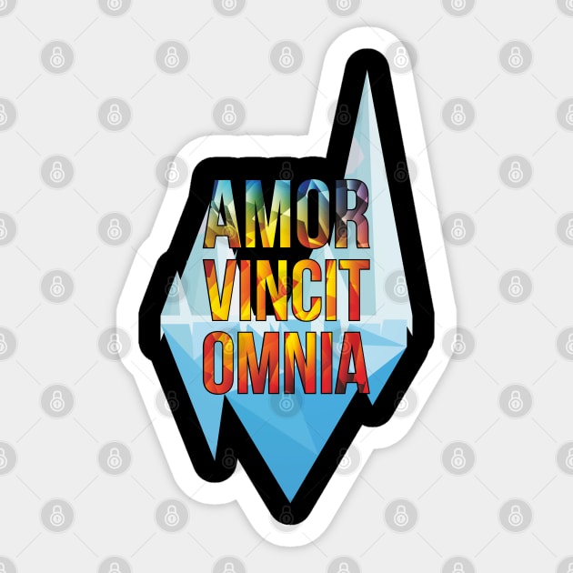 Amor Vincit Omnia | Love Conquers Sticker by VISUALUV